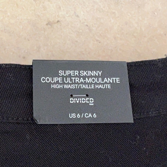 DIVIDED Black Super Skinny Jeans, Size 6, NEW WITH TAGS 🤩 - Picture 5 of 10